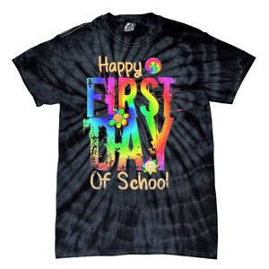 Back To School Teacher Student Happy First Day Of School Tie-Dye T-Shirt