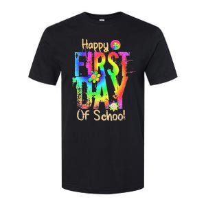 Back To School Teacher Student Happy First Day Of School Softstyle CVC T-Shirt