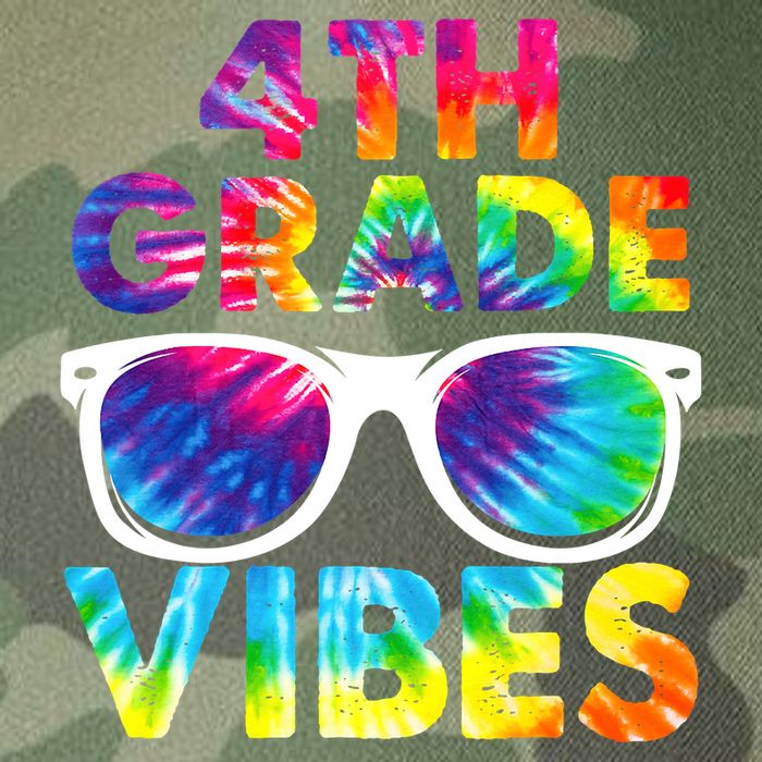 Back To School Funny 4th Grade Vibes First Day Teacher Legacy Tie Dye Trucker Hat