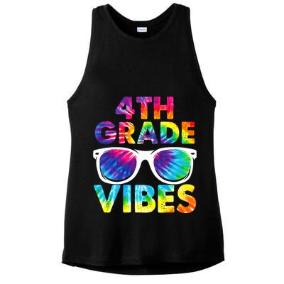 Back To School Funny 4th Grade Vibes First Day Teacher Ladies PosiCharge Tri-Blend Wicking Tank