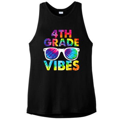 Back To School Funny 4th Grade Vibes First Day Teacher Ladies PosiCharge Tri-Blend Wicking Tank