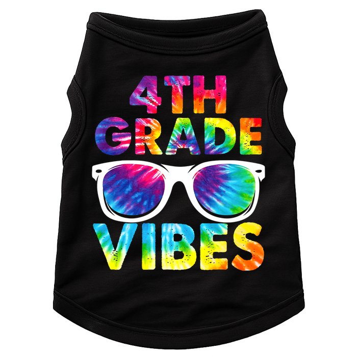 Back To School Funny 4th Grade Vibes First Day Teacher Doggie Tank