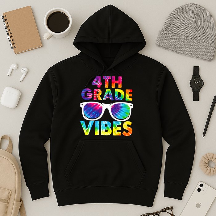 Back To School Funny 4th Grade Vibes First Day Teacher Hoodie