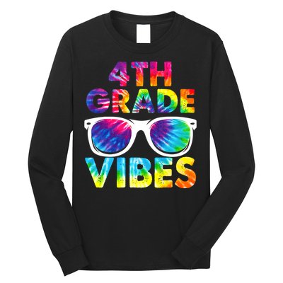 Back To School Funny 4th Grade Vibes First Day Teacher Long Sleeve Shirt