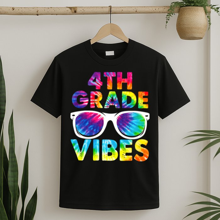 Back To School Funny 4th Grade Vibes First Day Teacher T-Shirt