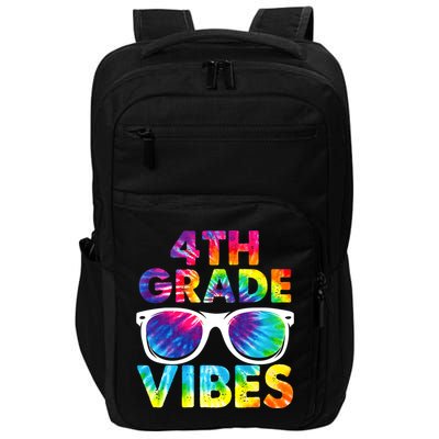 Back To School Funny 4th Grade Vibes First Day Teacher Impact Tech Backpack