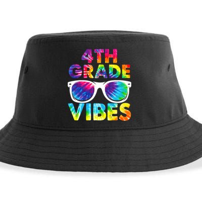 Back To School Funny 4th Grade Vibes First Day Teacher Sustainable Bucket Hat