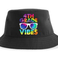 Back To School Funny 4th Grade Vibes First Day Teacher Sustainable Bucket Hat