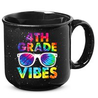 Back To School Funny 4th Grade Vibes First Day Teacher 15oz Campfire Ceramic Mug