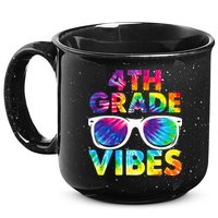 Back To School Funny 4th Grade Vibes First Day Teacher 15oz Campfire Ceramic Mug