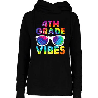 Back To School Funny 4th Grade Vibes First Day Teacher Womens Funnel Neck Pullover Hood