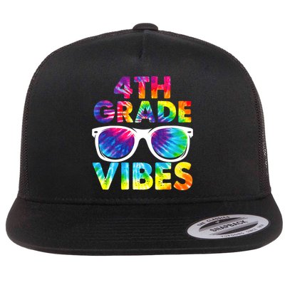 Back To School Funny 4th Grade Vibes First Day Teacher Flatbill Hat