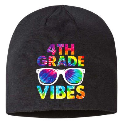 Back To School Funny 4th Grade Vibes First Day Teacher Sustainable Beanie