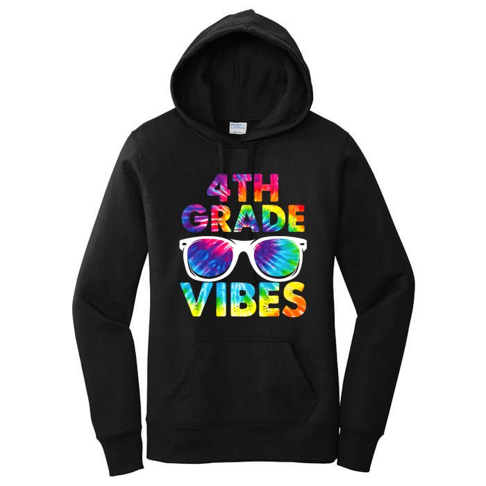 Back To School Funny 4th Grade Vibes First Day Teacher Women's Pullover Hoodie