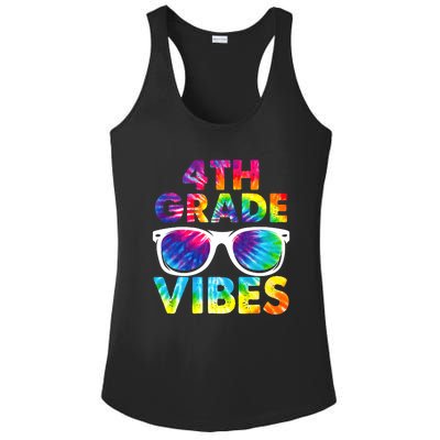 Back To School Funny 4th Grade Vibes First Day Teacher Ladies PosiCharge Competitor Racerback Tank