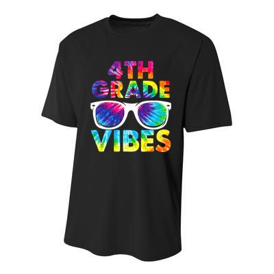 Back To School Funny 4th Grade Vibes First Day Teacher Youth Performance Sprint T-Shirt