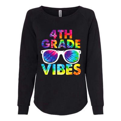 Back To School Funny 4th Grade Vibes First Day Teacher Womens California Wash Sweatshirt