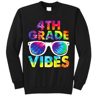 Back To School Funny 4th Grade Vibes First Day Teacher Tall Sweatshirt