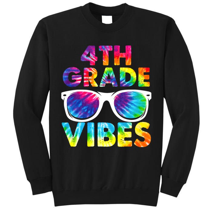 Back To School Funny 4th Grade Vibes First Day Teacher Tall Sweatshirt