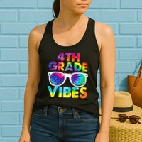 Back To School Funny 4th Grade Vibes First Day Teacher Womens Tank Top
