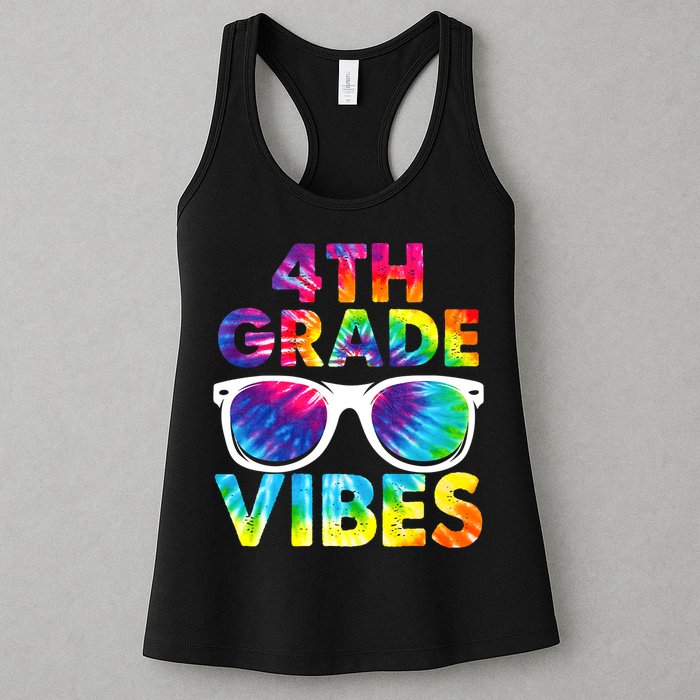 Back To School Funny 4th Grade Vibes First Day Teacher Womens Tank Top