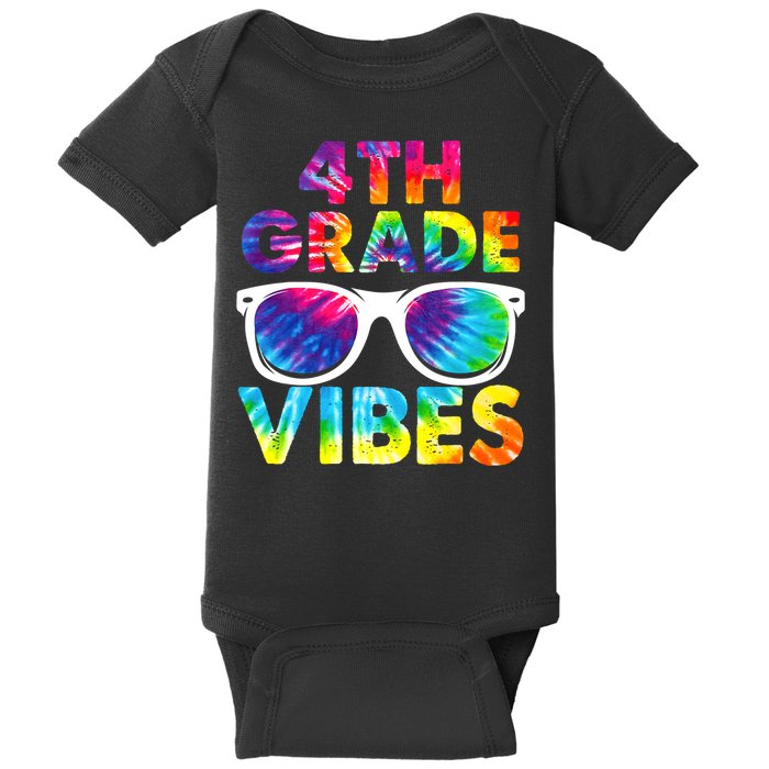 Back To School Funny 4th Grade Vibes First Day Teacher Baby Bodysuit