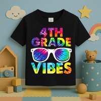 Back To School Funny 4th Grade Vibes First Day Teacher Toddler T-Shirt
