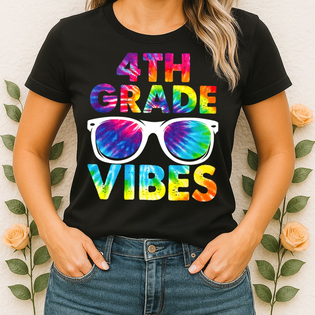 Back To School Funny 4th Grade Vibes First Day Teacher Womens T-Shirt