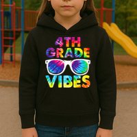 Back To School Funny 4th Grade Vibes First Day Teacher Kids Hoodie