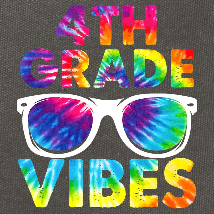 Back To School Funny 4th Grade Vibes First Day Teacher Cotton Canvas Backpack