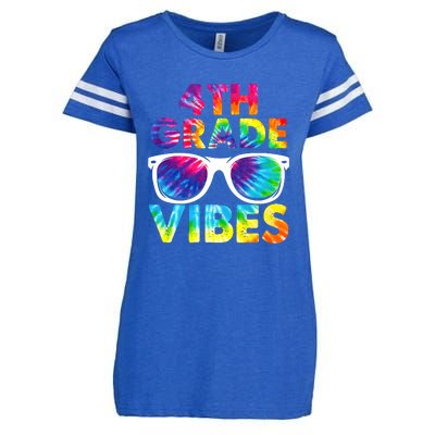 Back To School Funny 4th Grade Vibes First Day Teacher Enza Ladies Jersey Football T-Shirt