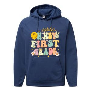 Back To School Students Teachers Oh Hey 1St First Grade Gift Performance Fleece Hoodie