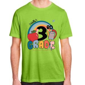 Back To School Hello 3Rd Grade Rainbowprint Second Grade Te Gift Adult ChromaSoft Performance T-Shirt