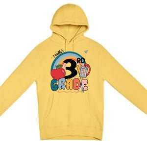 Back To School Hello 3Rd Grade Rainbowprint Second Grade Te Gift Premium Pullover Hoodie