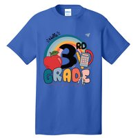 Back To School Hello 3Rd Grade Rainbowprint Second Grade Te Gift Tall T-Shirt