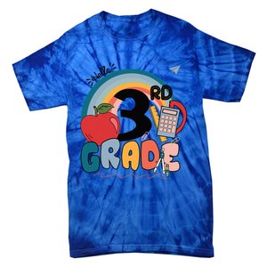 Back To School Hello 3Rd Grade Rainbowprint Second Grade Te Gift Tie-Dye T-Shirt