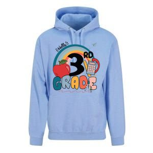 Back To School Hello 3Rd Grade Rainbowprint Second Grade Te Gift Unisex Surf Hoodie