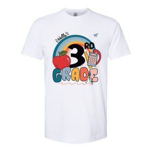 Back To School Hello 3Rd Grade Rainbowprint Second Grade Te Gift Softstyle CVC T-Shirt