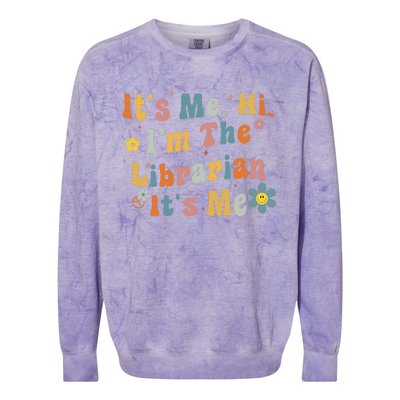 Back To School ItS Me Hi IM The Librarian Summer Reading Colorblast Crewneck Sweatshirt