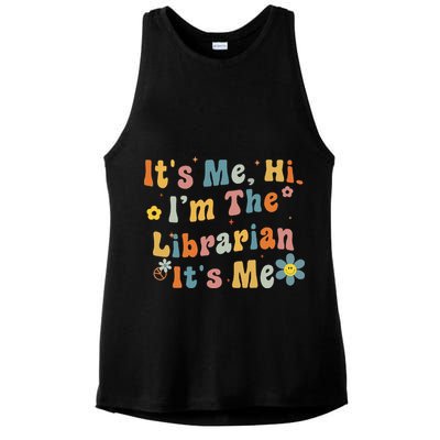 Back To School ItS Me Hi IM The Librarian Summer Reading Ladies PosiCharge Tri-Blend Wicking Tank