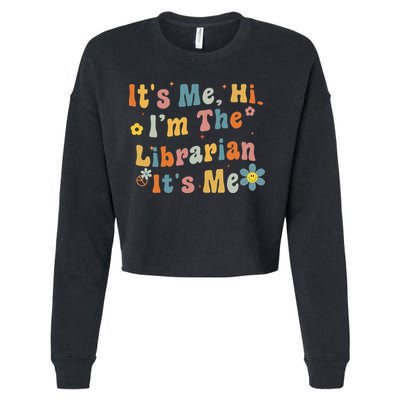 Back To School ItS Me Hi IM The Librarian Summer Reading Cropped Pullover Crew