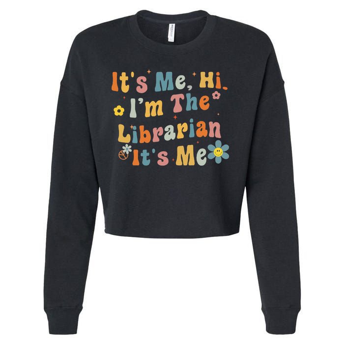 Back To School ItS Me Hi IM The Librarian Summer Reading Cropped Pullover Crew