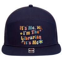 Back To School ItS Me Hi IM The Librarian Summer Reading 7 Panel Mesh Trucker Snapback Hat