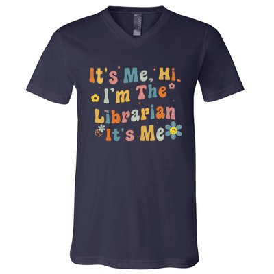 Back To School ItS Me Hi IM The Librarian Summer Reading V-Neck T-Shirt