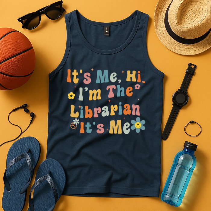 Back To School ItS Me Hi IM The Librarian Summer Reading Tank Top