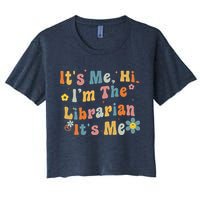 Back To School ItS Me Hi IM The Librarian Summer Reading Women's Crop Top Tee