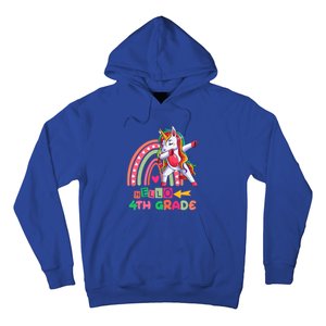 Back To School Hello 4Th Grade Rainbow Unicorn Teachers Gift Hoodie