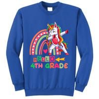 Back To School Hello 4Th Grade Rainbow Unicorn Teachers Gift Sweatshirt