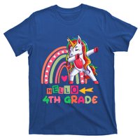 Back To School Hello 4Th Grade Rainbow Unicorn Teachers Gift T-Shirt