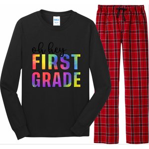 Back To School Students Teachers Oh Hey 1St First Grade Funny Gift Long Sleeve Pajama Set